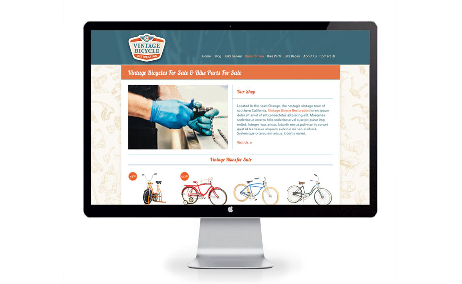 Web Design and Branding for Vintage Bicycle Restoration
