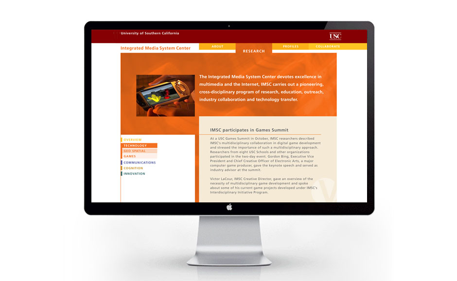 Creative Website Design for USC