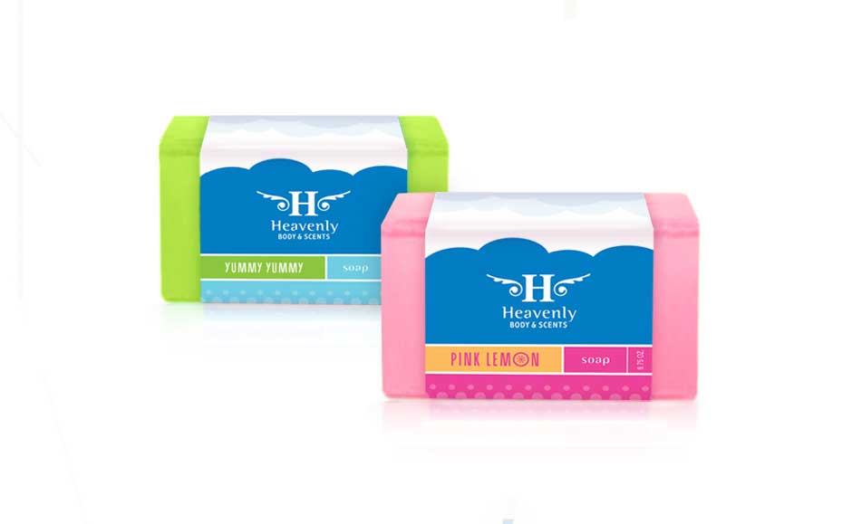 Product Packaging Design for Heavenly Soaps