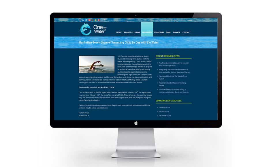 Creative Website Design for One With The Water